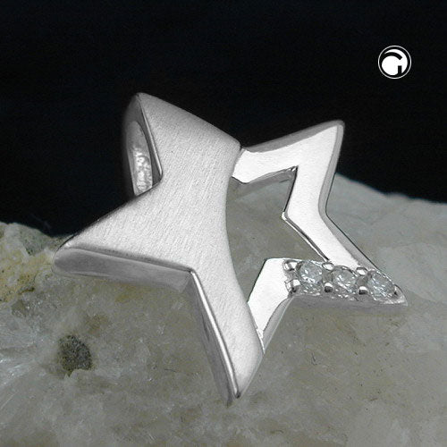 
Leuchtstern – Stern-Anhänger mit Zirkonia aus 925 Silber