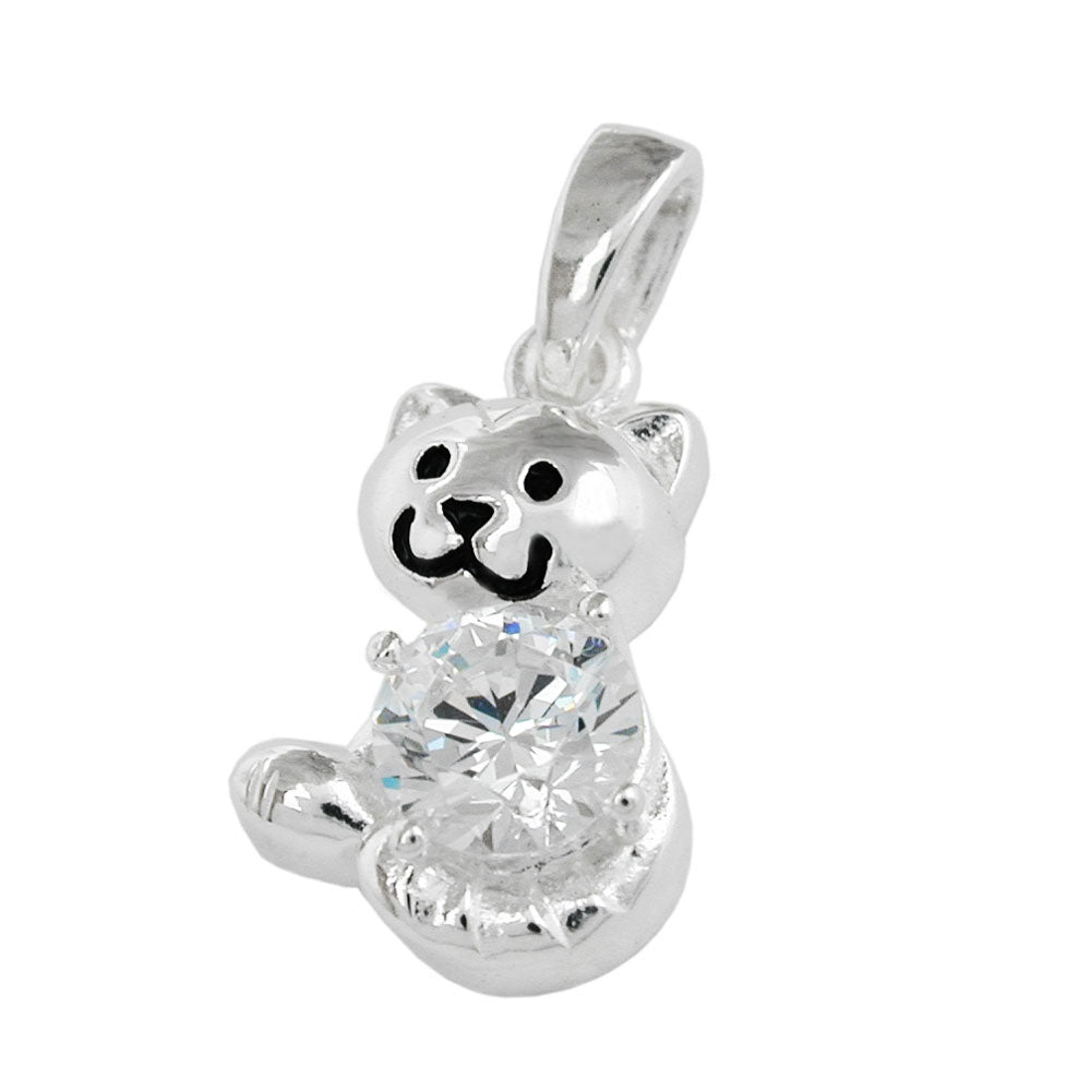 
Little Cat – Katzen-Anhänger mit Zirkonia aus 925 Silber