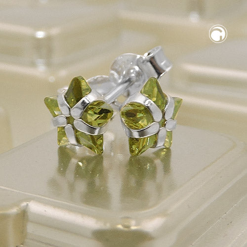 
Starlight – Stern-Ohrstecker mit Zirkonia aus 925 Silber