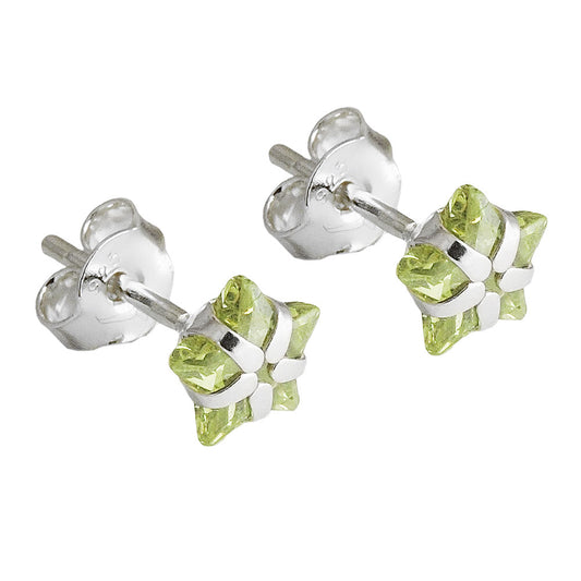 Starlight – Stern-Ohrstecker mit Zirkonia aus 925 Silber