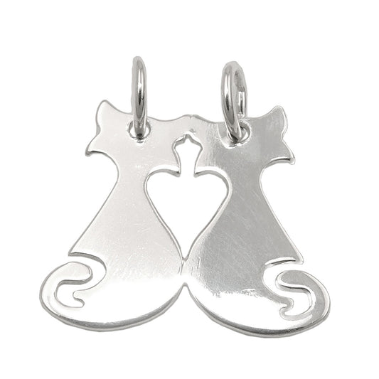 
Best Cats – teilbarer Katzen-Anhänger aus 925 Silber